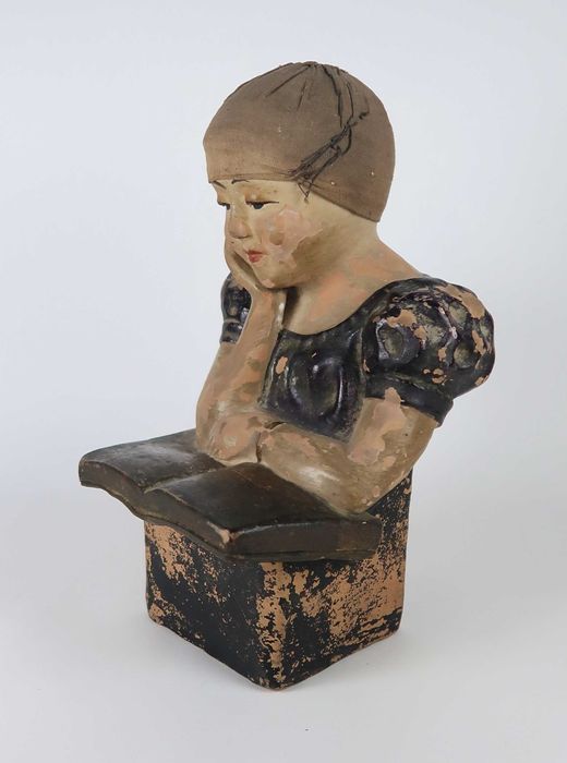 Estudiosa - Escultura em barro Séc. XIX / XX (ref 1)