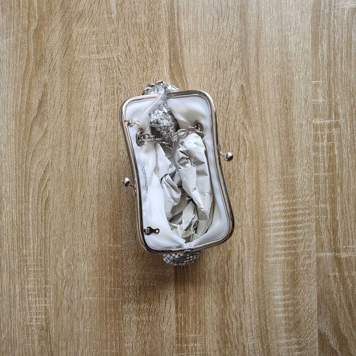 Bolsa Clutch Prateada