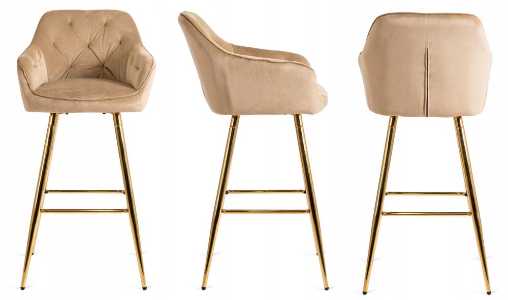 Хокер барне крісло внаявності стілець бежеве золоті ніжки