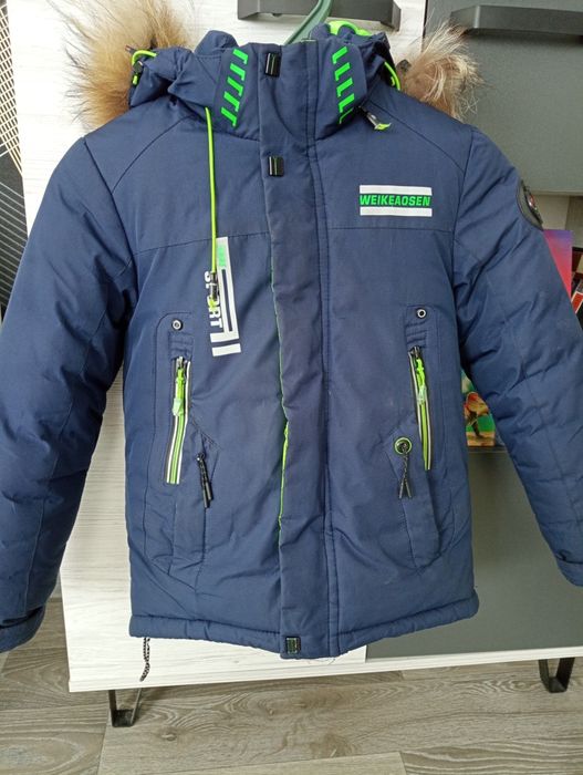 Куртка зимова 116-122, хутро єнот