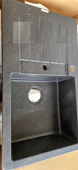 Zlew czarny, nakrapiany, piękny!