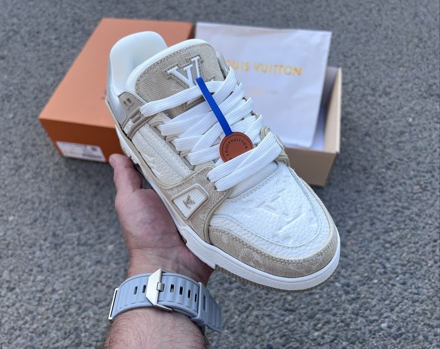 Кросівки Louis Vuitton Trainer Sneaker Beige 36-40. Луи Витон кроссовки.