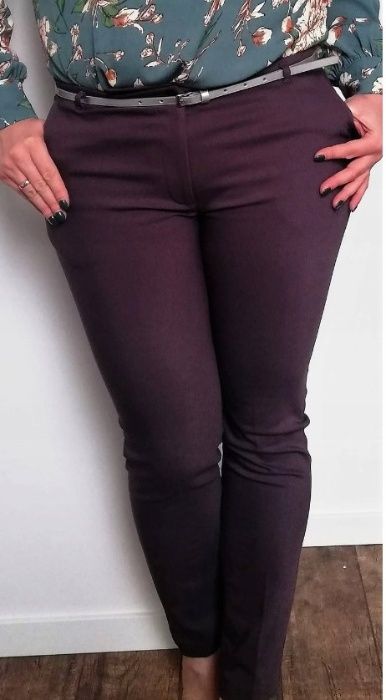 !PRZECENA! eleganckie spodnie cygaretki rurki S