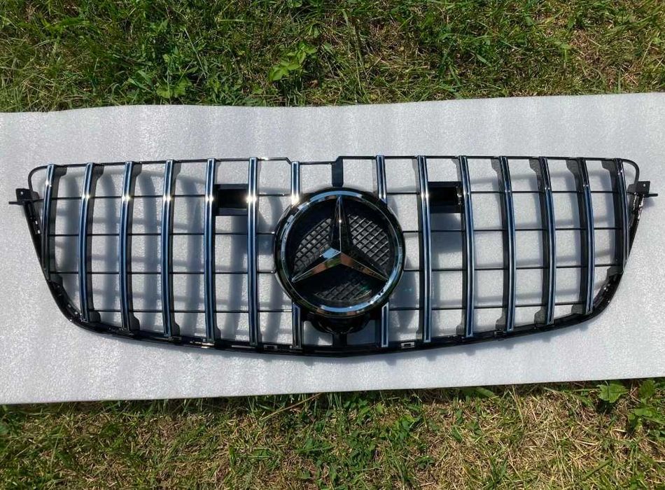 Решетка радиатора mercedes GL X166 2012-2015год. GT All Black & Chrome Black