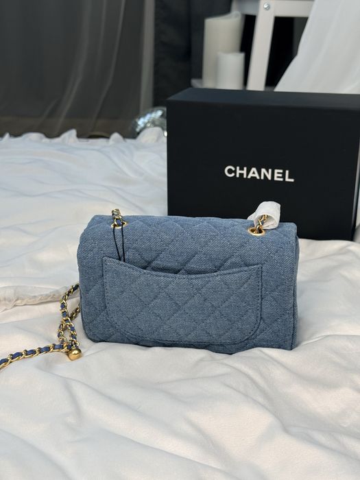 Сумка Chanel Classic Flap Mini Denim Blue