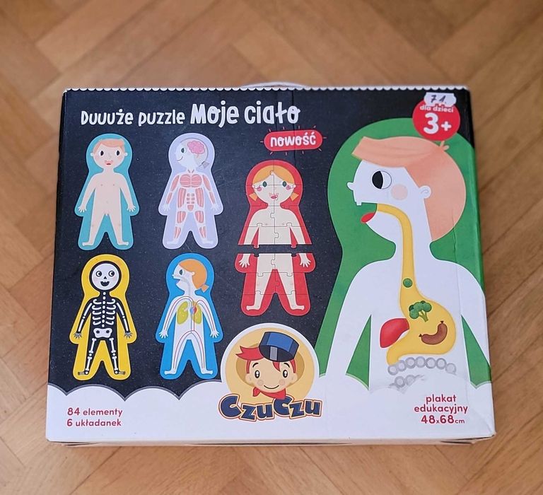 Duuuże puzzle mije ciało Czuczu zabawa dziecko nauka  plakat
