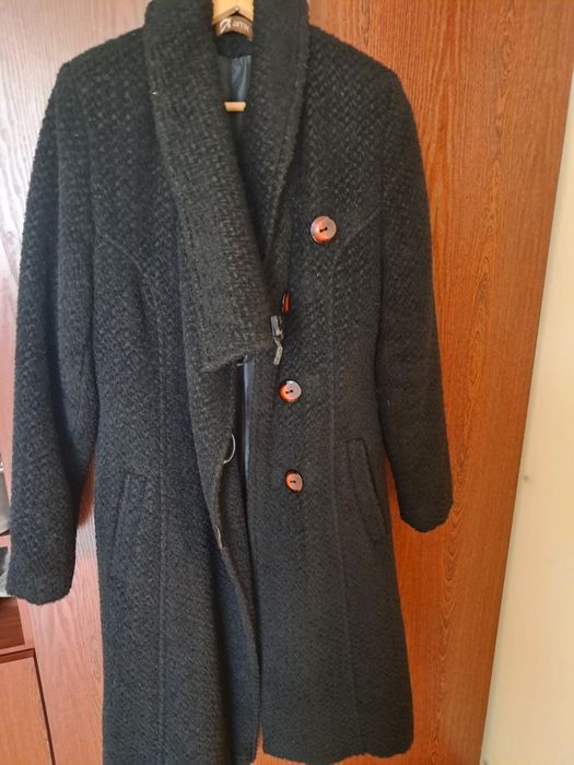 Palto wełniane czarne