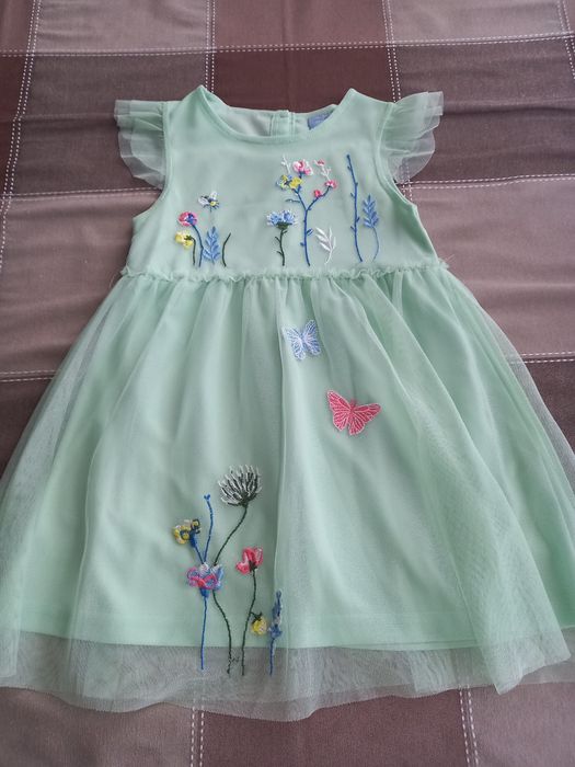 Sukienka dziewczęca na lato, tiulowa z haftem,  Kiki&Koko, rozmiar 104