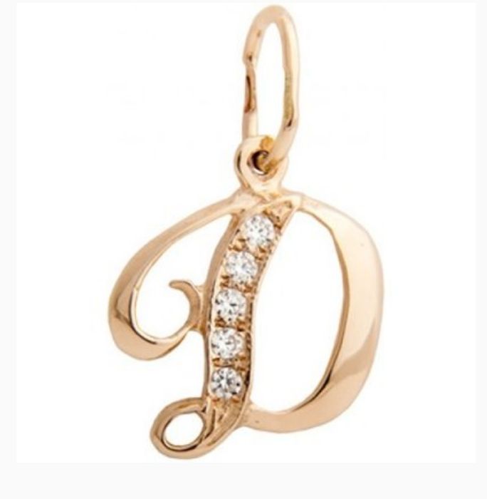 Букви - підвіски золото 585 проба нові