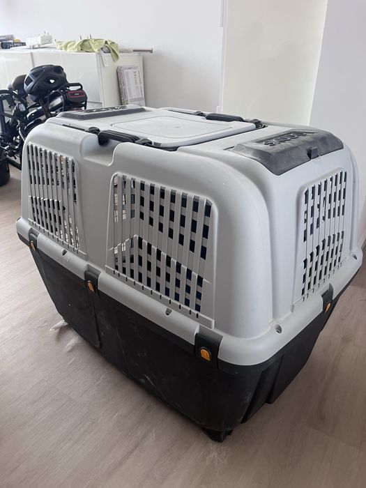 Caixa de transporte de animais (cães) com pouco uso