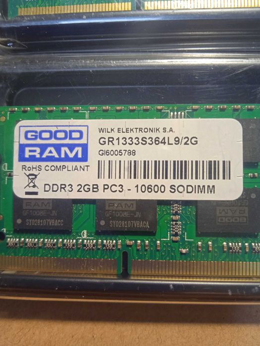 Оперативная память для ноутбука DDR3  2GB (новая)
