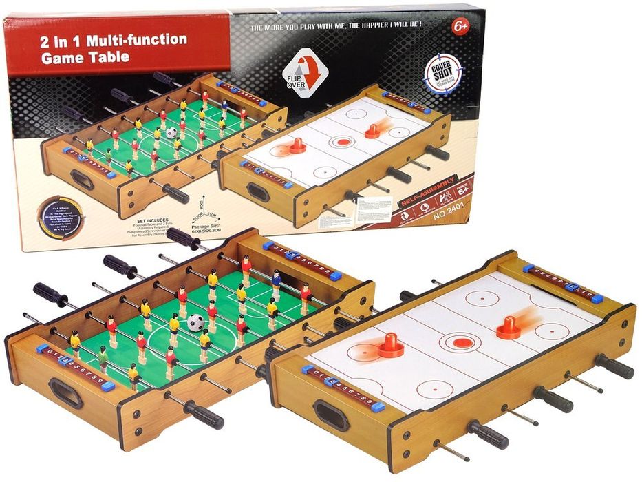 drewniany stół 2 w 1 piłkarzyki cymbergaj