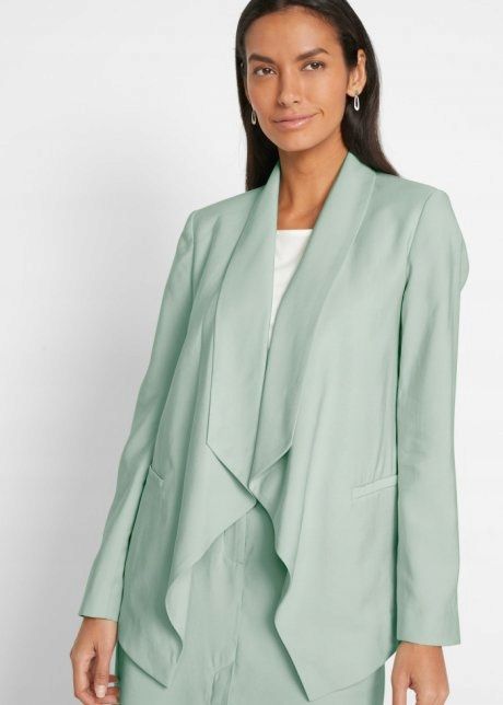 B.P.C modny żakiet asymetryczny miętowy ^40