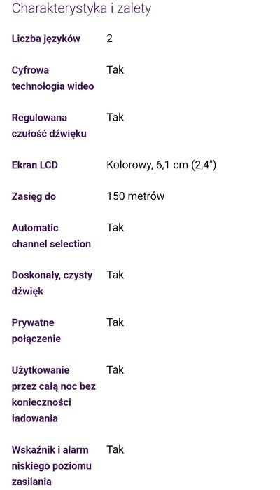 Niania elektroniczna Phillips Avent