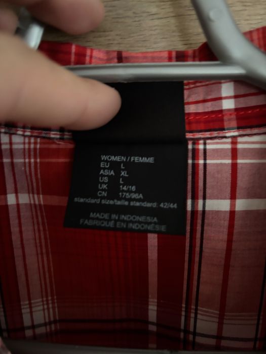 Koszula Jack Wolfskin | 100% Bawełna Organiczna | Rozmiar L | Kratka
