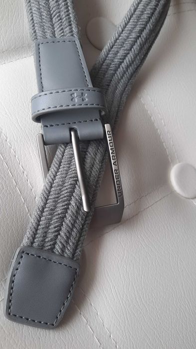 pasek męski Under Armour pleciony elastyczny szary rozm. L - 110 cm
