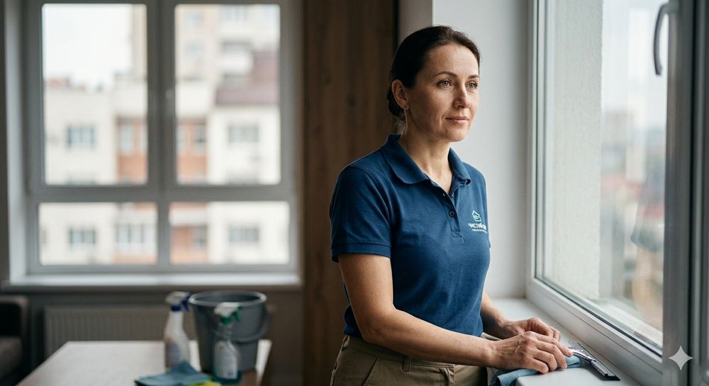 Прибирання клінінг миття вікон