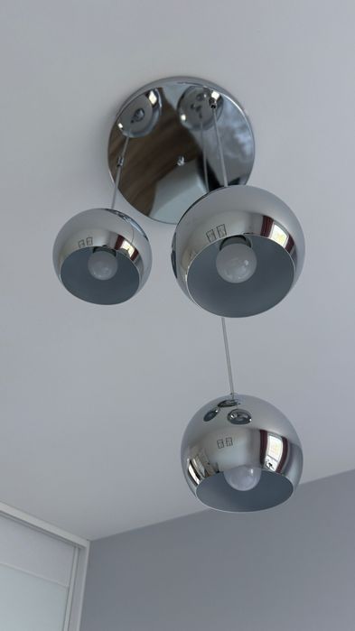 Lampa wisząca kule chrom nowoczesna sufitowa
