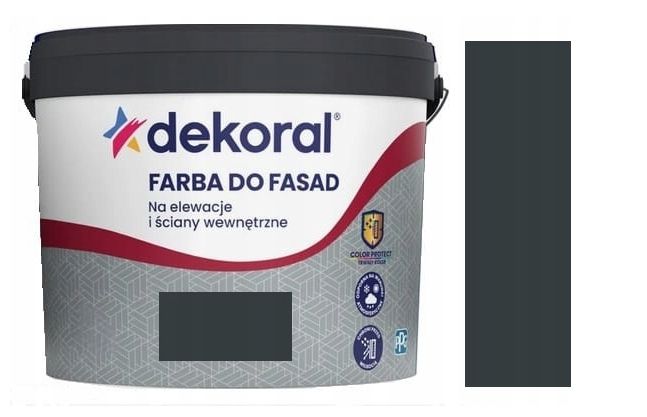Dekoral Polinit Farba Do Fasad Akrylowa Fasadowa Intensywnie Szary 1l