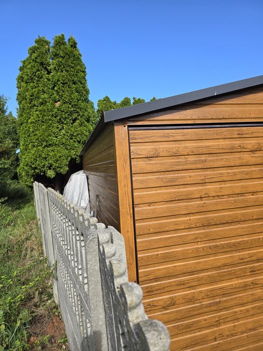 Garaż blaszany drewnopodobny 3x5
