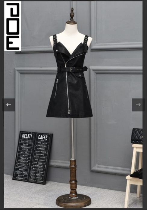 Шкіряний сарафан з ремінцем( кожаный сарафан )