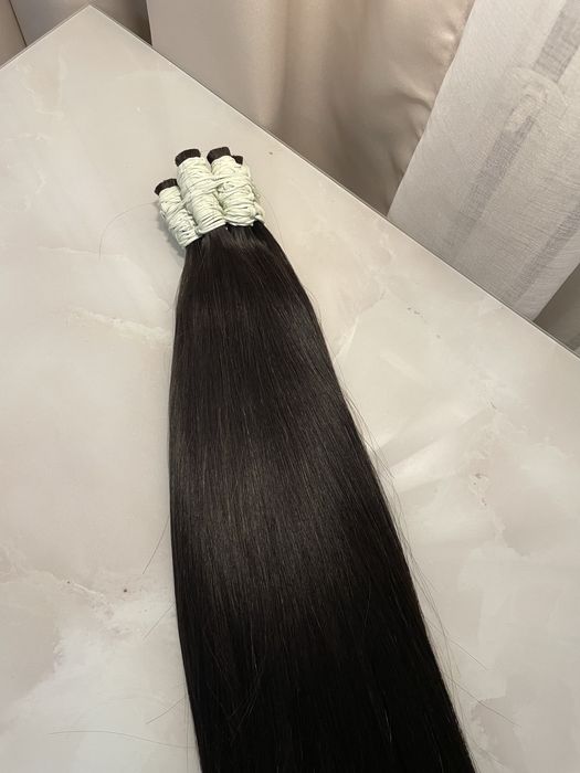 Włosy slowianskie ciemny braz 65 cm naturalne