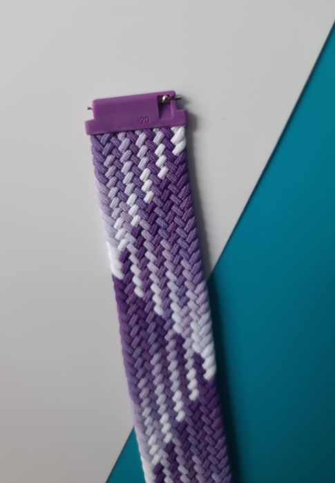 Pasek plecionego materiału 20 mm do zegarka Samsung, Huawei, Amazfit,