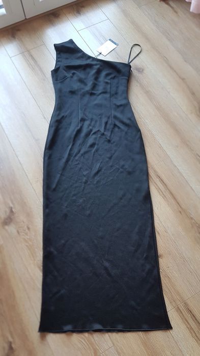 Tiger of Sweden Sevil sukienka wieczorowa na jedno ramię czarna 36 S