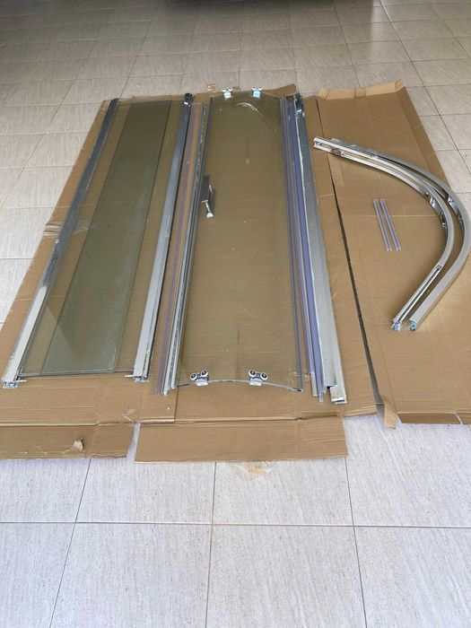 Resguardo de Vidro para cabine de duche 90X90