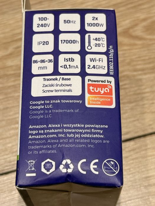 Smart włącznik światła Wi-Fi Spectrum SMART  (2 strefy) - 9 szt