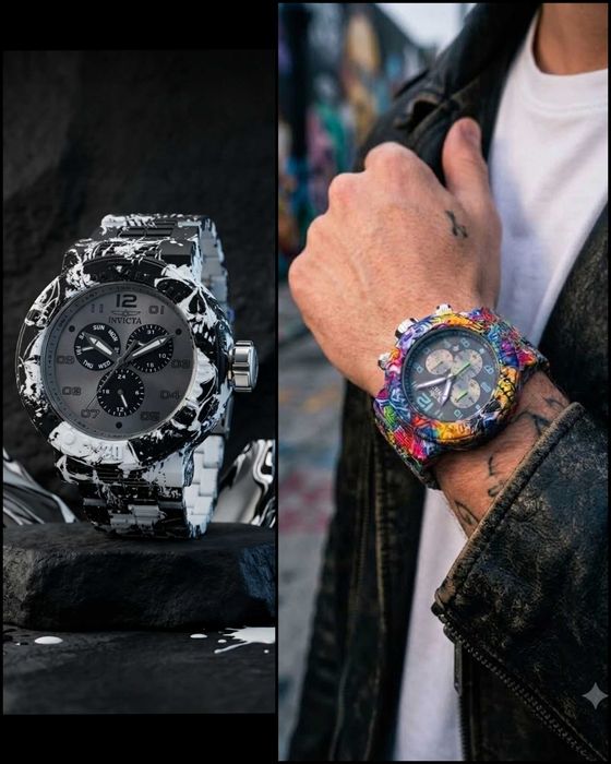 СУПЕРСКИДКА Часы с черепом Invicta Pro Diver NeoArt Flux 52мм, Aqua Plating (Инвикта)