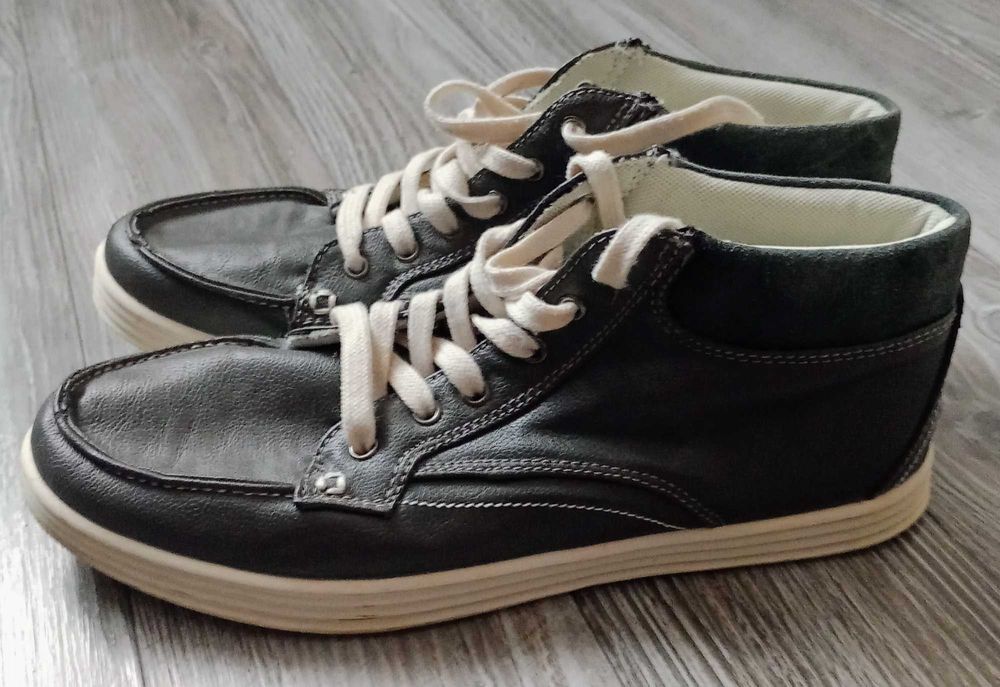 Trzewiki szare klasyczne basic 41 clean men Bianco Men