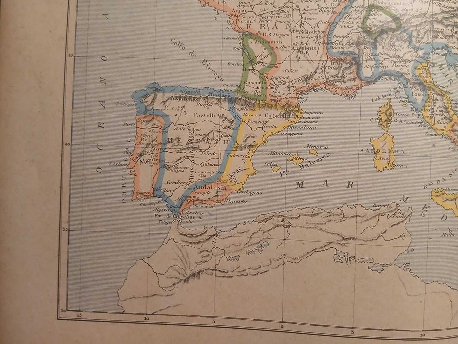 Mapa Europa Feudal (1270-1328) (Final do Século XIX, Início Séc XX)