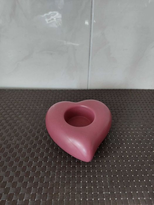 Porta vela em coração
