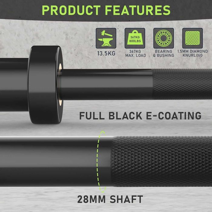 Nowa sztanga olimpijska / drążek / gryf / 182cm / PhysKcal !R176!