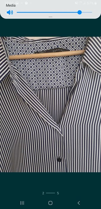 Koszula Zara paski M oversize woman elegant marynarska glamour tkmaxx