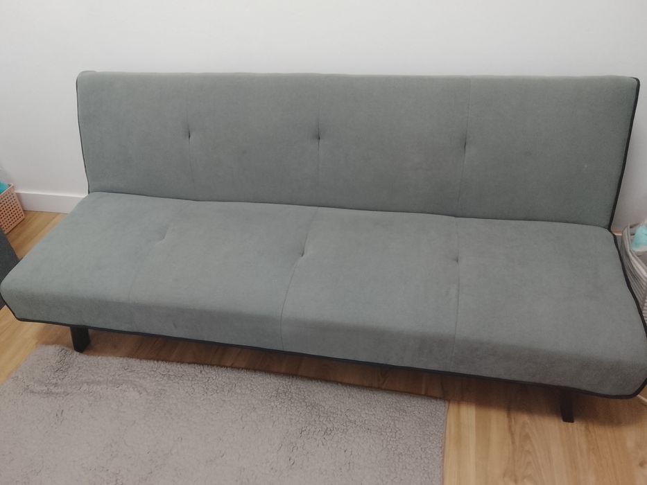 Sofá cama cinza,elegante e confortável