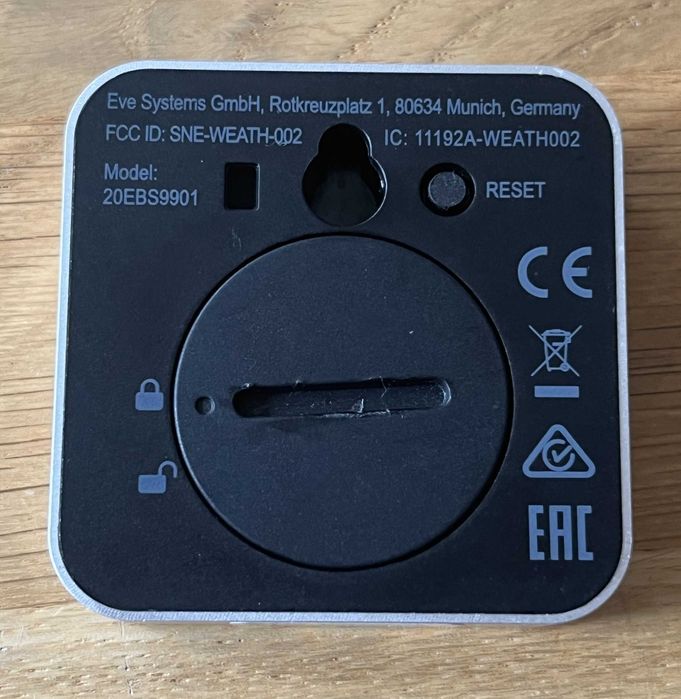 Zewnętrzny Eve Weather 20EBS9901 THREAD - Apple Homekit