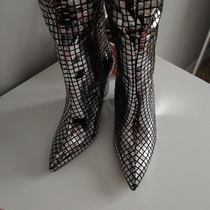 Kozaki Holograficzne 39/39.5 25.3cm. Shein.