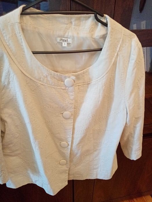 kremowy zakiet letni