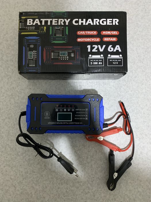 Зарядний пристрій 12V 6A для акумуляторів AGM/GEL/Auto/Moto