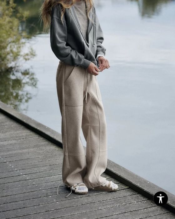 модні брюки із фетра zara  m  хл