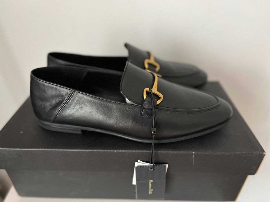 Skórkowe półbuty Massimo Dutti rozmiar 40