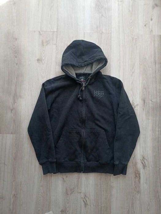 czarna bluza hs basic zip vintage gruba ciepla y2k