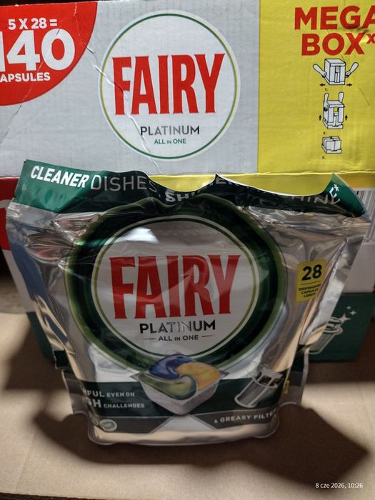Kapsułki do zmywarki FAIRY Platinum All in One Lemon - 28szt.