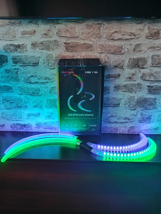 Светодиодные посохи POILOVES S-образной формы