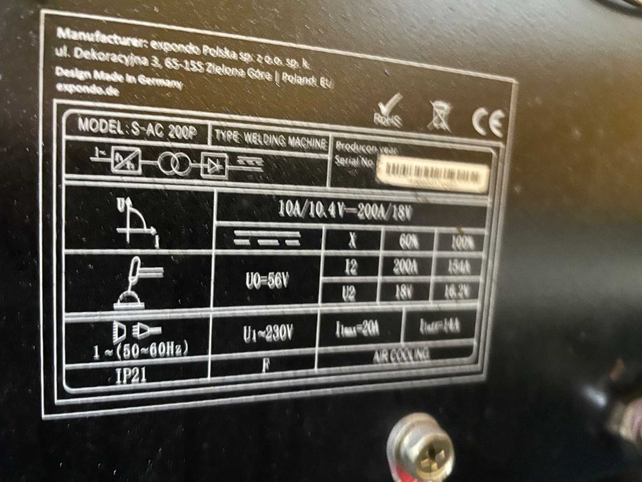 Maquina soldadura TIG STAMOS S-AC200 P