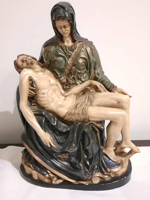 Escultura de Pietá - Nossa Senhora com Cristo  - 36 cm