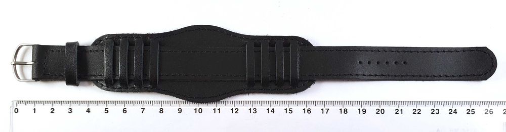 Ремешок с напульсником для часов 18мм Ретро Aviator. Натуральная кожа.