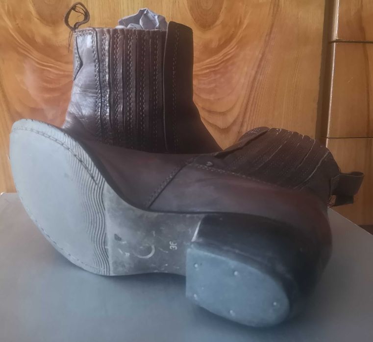 Gino Rossi sztyblety damskie brązowe skórzane